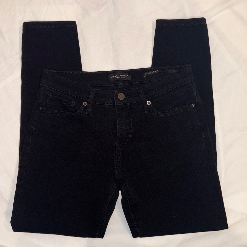 Banana Republic Jet Black Denim Pants